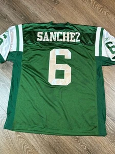 Vintage Reebok On Field Stitched Jersey New York Jets Mark Sanchez #6 Size 50 - Picture 1 of 8