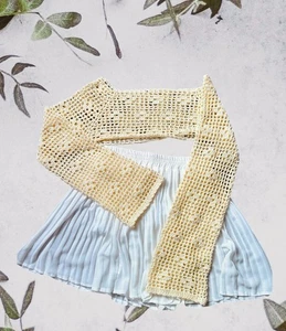Crochet Cropped Shrug, color printing, Step-by-step instruction, Customize Size - Picture 1 of 8