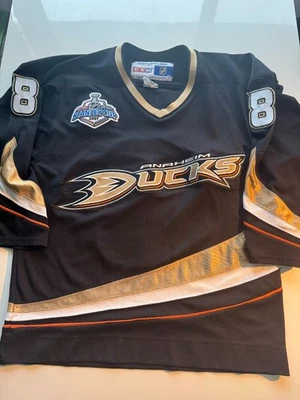 CAMISETA TEEMU SELANNE #8 2007 CCM ANAHEIM DUCKS STANLEY CUP M cosida de colección Foto 1 de 4