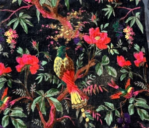 Luxury Soft Velvet Fabric Indian Dress Sewing Upholstery Throw Yard Jungle print - Picture 1 of 4