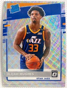 2020-21 Donruss Optic Elijah Hughes Rated Rookie Silver Wave Prizm Card RC 192 - Picture 1 of 2