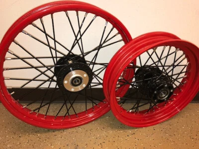 Juego de ruedas Harley Nightster Sportster 883 1200 XL 19 x 2,5 y 16 x 3 40 radios negro Foto 1 de 2