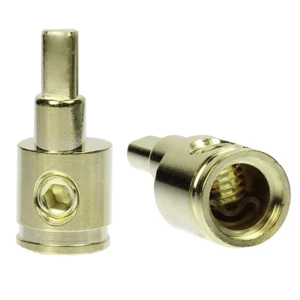 Par (2) reductores de oro de entrada de amplificador de calibre 1/0 a calibre 4 de audio para automóvil - Imagen 1 de 7