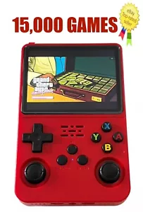 R36S Handheld Emulator Retro Game Console 64GB with 15,000+ Games - RED - Picture 1 of 9