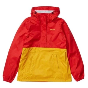 NEW Marmot PreCip Eco Anorak Pullover Jacket Women's Red and Gold Size M - Picture 1 of 14