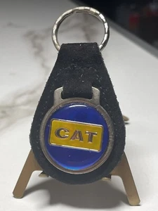 Vintage Schlüsselanhänger 80er Jahre Raupe schwarz Leder Werbung - Bild 1 von 1