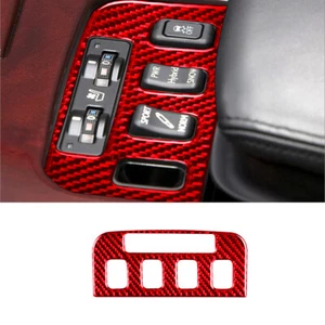 Red Carbon Fiber Interior Seat Heated Button Cover Trim For Lexus GS300/350/430 - Bild 1 von 9