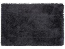 Eleganter schwarzer Teppich aus Polyester Hochflor 200 x 300 cm Cide