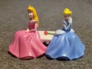Disney Princess Aurora & Cinderella on Bench Plastic PVC Toy Decopac Cake Topper - Picture 1 of 11