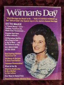 WOMANs DAY magazine May 1974 Rose Kennedy 50 To Make Crochet Outfits to Sew - Picture 1 of 1