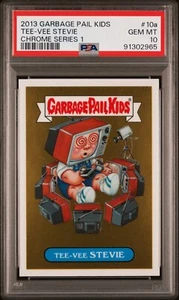 2013 Topps Garbage Pail Kids Chrome Series 1 CS1 TEE VEE STEVIE 10a PSA 10 GEM - Picture 1 of 2