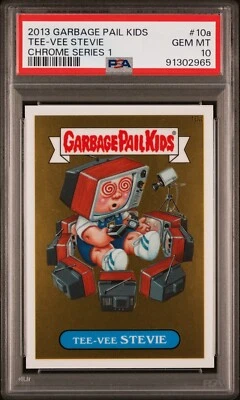 2013 Topps Garbage Pail Kids Chrome Series 1 CS1 TEE VEE STEVIE 10a PSA 10 GEM - Image 1 of 2