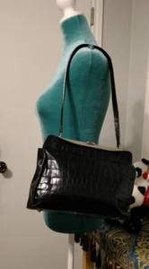 Furla schwarze Krokodiltasche - Bild 1 von 15
