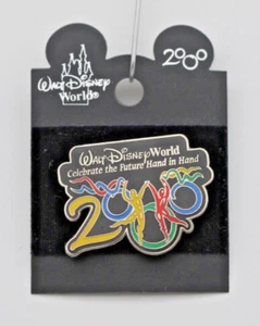 Walt Disney World Year 2000 Celebrate the Future Hand in Hand Pin - on card. - Picture 1 of 3