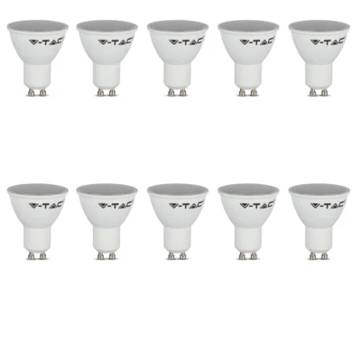 10 LAMPADINE LED GU10 V-TAC  4,5W 400LM MAX RISPARMIO ULTIMA GENERAZIONE - Immagine 1 di 4