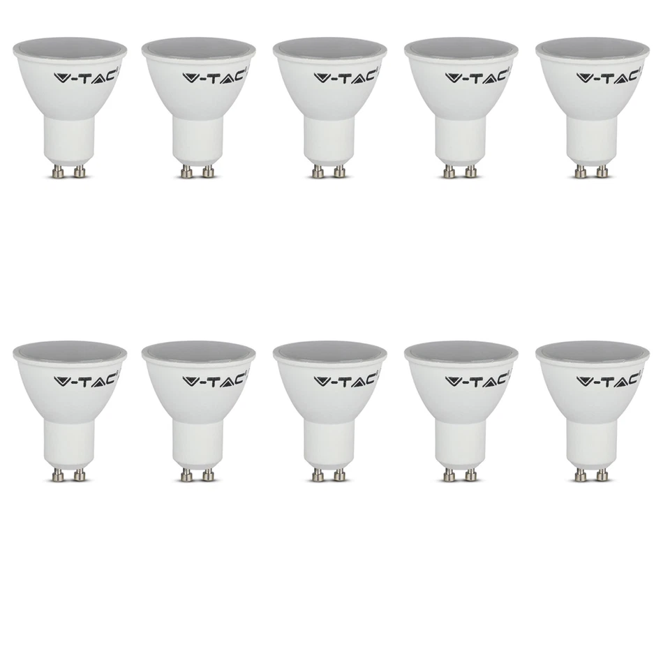 10 LAMPADINE LED GU10 V-TAC  4,5W 400LM MAX RISPARMIO ULTIMA GENERAZIONE - Immagine 1 di 1