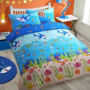 Juego de cama funda nórdica y funda de almohada reversible con estampado Underwater World - Imagen 1 de 3