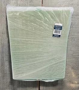 New Plastic Canvas Sheets 10.5 X 13.5 Inches Clear Green Quick Count 7 Mesh Lot - Picture 1 of 8