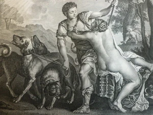 TITIEN VECELLI / LE DEPART D'ADONIS 1862 - Imagen 1 de 2
