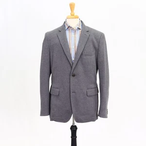 Tasso Elba 46R Gray Sport Coat Blazer Jacket Solid 2B Polyester - Picture 1 of 11