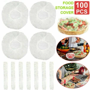 100PCS Disposable Food Bowl Cover Bags Dustproof Fresh- Keeping Food Storage Bag - Picture 1 of 10