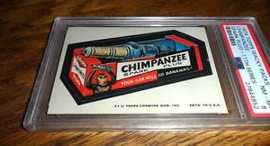 1974 Topps Wacky Packages Chimpanzee Spark Plugs 11th Ser nm Mint PSA 8 Low Pop - Picture 1 of 2