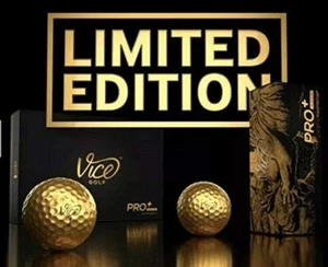 Vice Pro Plus Gold Limited Edition Golfbälle - Bild 1 von 3