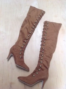 Free People Jeffrey Campbell Love Stoned Kitten Heel Battalion Boot Size 6 $298 - Picture 1 of 12