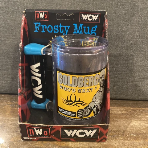 WCW NWO Bill Goldberg "Who's Next?" BSI Frosty Mug 1998 Item #73000 *New* Lot A Cover