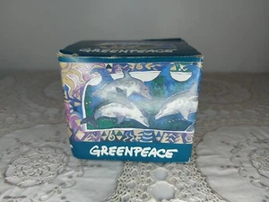Bins Greenpeace Dolphin Mug Vintage 1994 Still Boxed - Picture 1 of 12