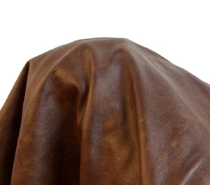 Cognac Tan Natural Cowhide Leather Hide Workshop Crafting 2.5oz | 20 Sq Ft - Picture 1 of 12