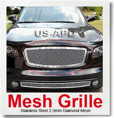 Fits 03-05 Infiniti FX35/FX45 Stainless Mesh Grille Insert - Image 1 of 2