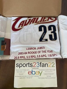 LeBron James "2003 Rookie Of The Year" Signed Cleveland Cavaliers Jersey UDA - Picture 1 of 5