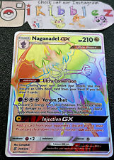 Naganadel GX 249/236 NM Full Art Holo Hyper Rainbow Secret Rare Pokémon Card!