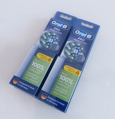 12x Oral-B Pro Cross Action 6 Attachment Brushes 2 x 6 Pack NEW #9L - Image 1 of 2