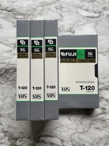 Fuji Superior Grade Blank VHS Cassette Tapes SG Series (4 Pcs) NEW SEALED - Bild 1 von 4
