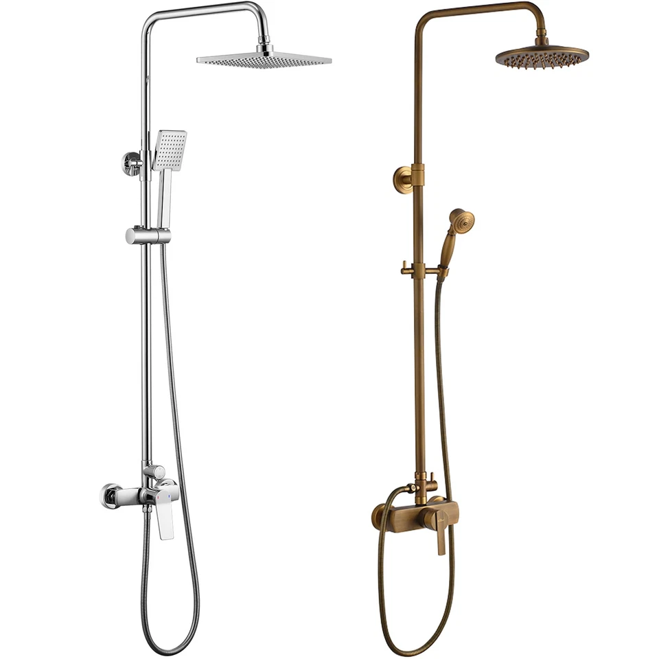 Duschsystem Regendusche Duscharmatur Mischbatterie Set mit Handbrause Edelstahl - Bild 1 von 1