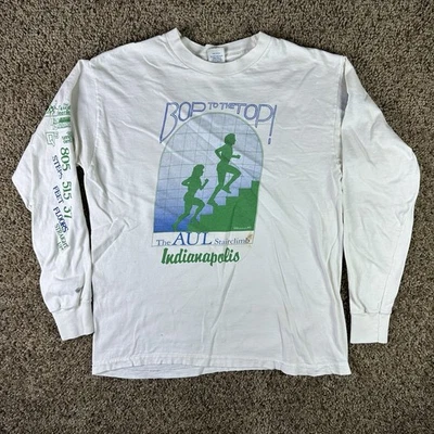 Vintage Bop To The Top 80s Running Long Sleeve Shirt Size L 1980s  - Image 1 of 4