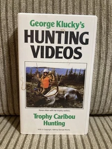 George Klucky’s Hunting Videos VHS Tape Trophy Caribou Hunting 1984 Karen Allen - Foto 1 di 2