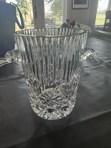 Vintage Handcut Lead Crystal Ice Bucket Or Bottle Chiller-gorgeous! - Picture 1 of 9
