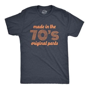 Camiseta Para Hombre Hecha en los Años 70 Piezas Originales Divertida Edad Cumpleaños Década Gráfico - Imagen 1 de 7