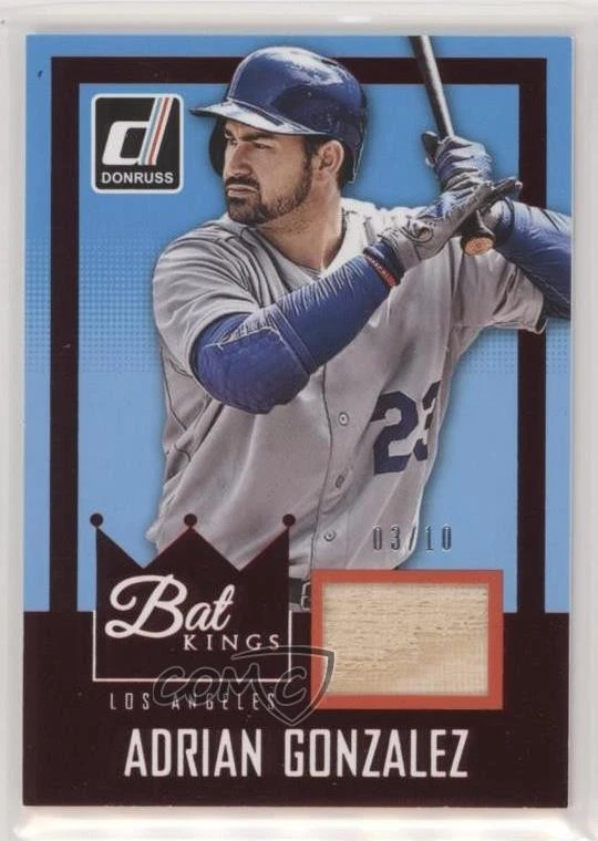 2016 Panini Donruss Bat Kings Red /10 Adrian Gonzalez #BK-AG - Image 1 of 2