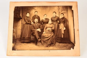 1900er 10x8" montierter Gelatine Silberdruck - Porträt der Familie V24 - Bild 1 von 7