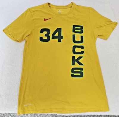 Milwaukee Bucks Shirt Mens Medium NBA Basketball Giannis Antetokounmpo Nike Dri - Image 1 of 4