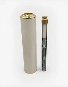 3” Lux Mundi Wax Church Candle Shell 13” Solid Brass Socket/Follower/Insert - Picture 1 of 16