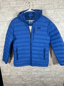 NWT Stio Men’s Blue Hometown Down Hooded Jacket Size Small - Picture 1 of 9