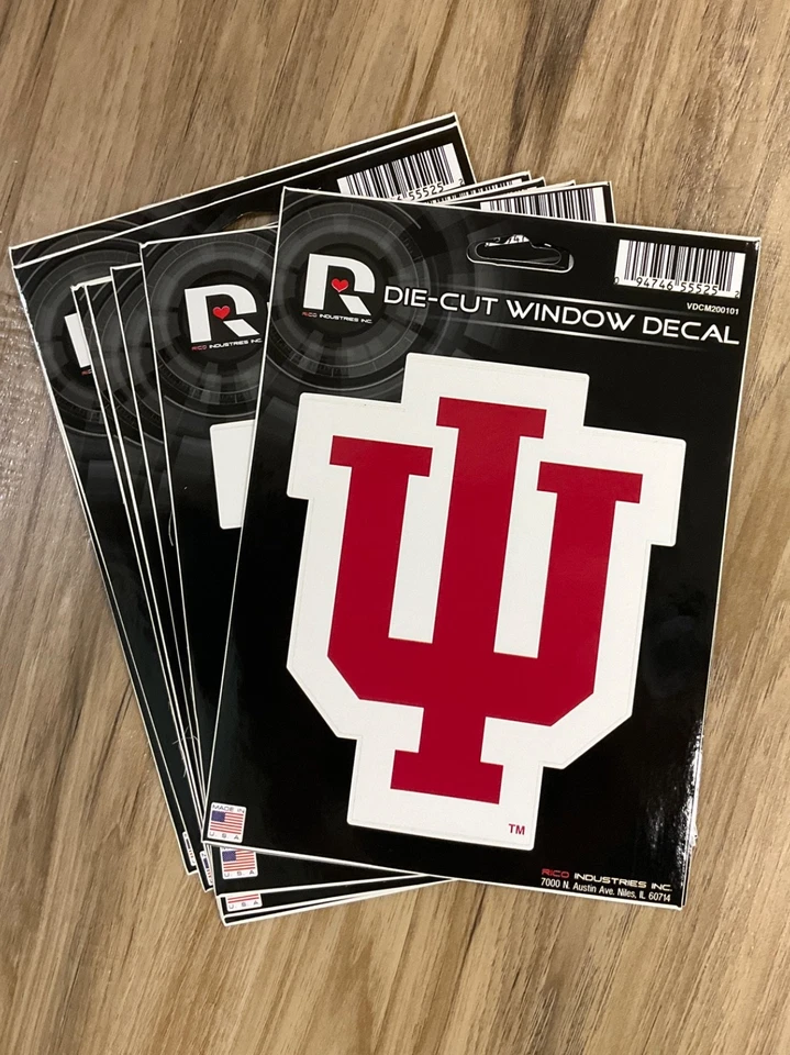 Calcomanía troquelada de vinilo NCAA Indiana Hoosiers 5" x 7" - ventana de coche/portátil/vaso Foto 1 de 1