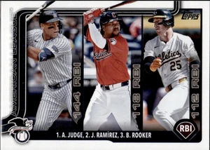 2025 Topps Series 1 American League Leaders (Judge/Ramirez/Rooker) #29 - Picture 1 of 2