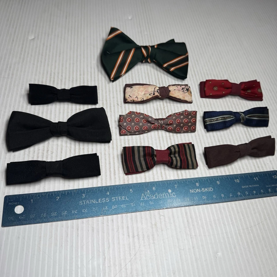 LOTE DE 10 PAJARITAS VINTAGE PARA HOMBRE AÑOS 50-80, Beau Best Clip, Everg, Ormond Foto 1 de 4