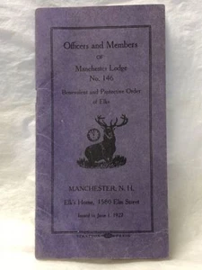 1932-33 Elk's Lodge 146 Manchester Riunioni Regolari Pubblicazioni Organizzazioni - Foto 1 di 6